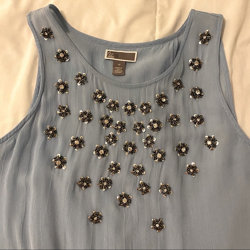 Light Blue Embellished Blouse Chelsea 28